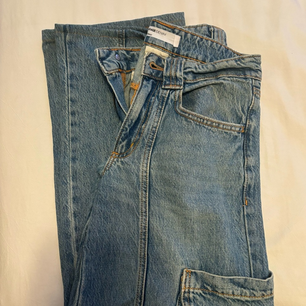 Cargo denim jeans ample/baggy garage jeans